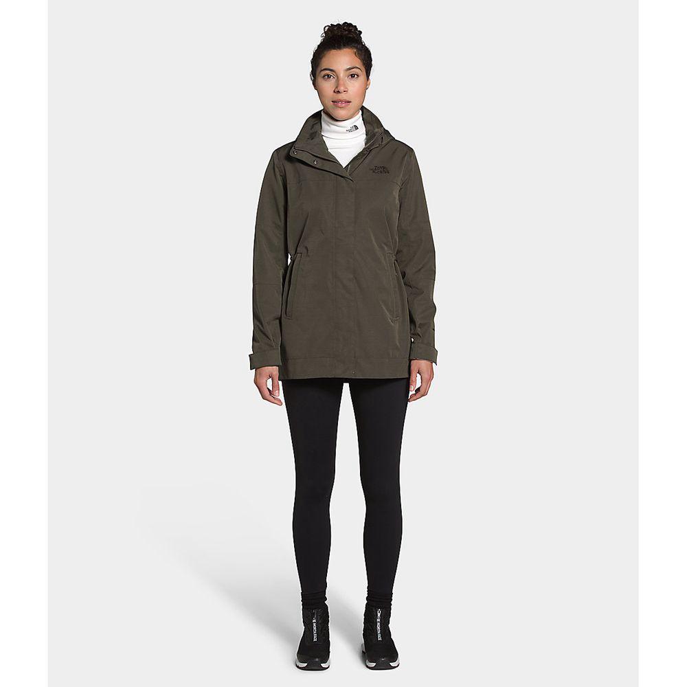 The North Face Westoak City Trench Γυναικεια Αδιάβροχα Μπουφάν - Τεφρόχρουν Χρώμα (XTNP17436)